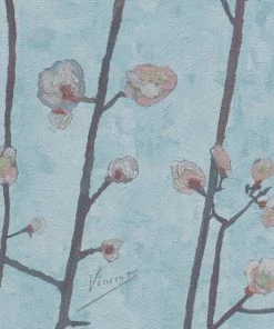 BN Van Gogh Wallpaper Flowering Plum Orchid Grey 23 BN Van Gogh Wallpaper Flowering Plum Orchid Grey