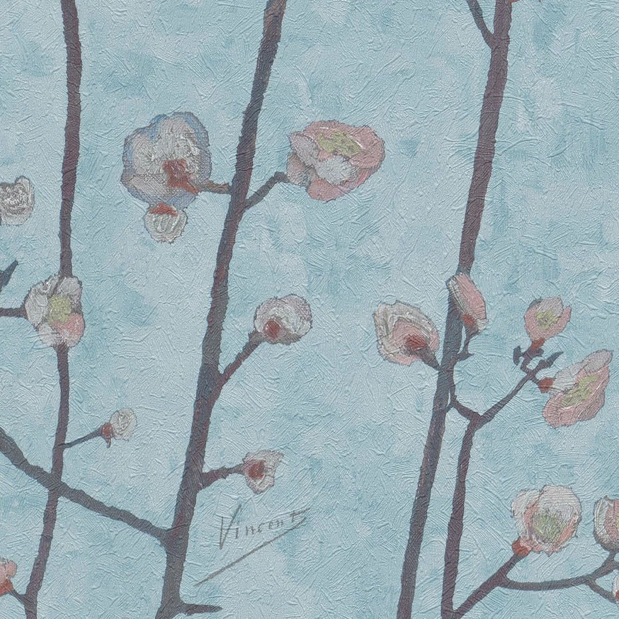 BN Van Gogh Wallpaper Flowering Plum Orchid Grey 13 BN Van Gogh Wallpaper Flowering Plum Orchid Grey