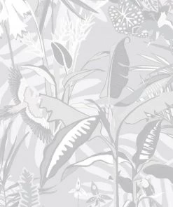 Brand Mckenzie The Tropics Wallpaper, Stone Grey