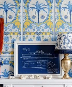 Mind The Gap The Villa Mural Wallpaper Red Blue Skies Ahead