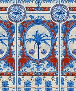 Mind The Gap Blue Skies Ahead The Villa Mural Wallpaper Yellow