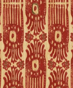 Mind The Gap Tribal Ikat, Lava Red Wallpaper Indigena
