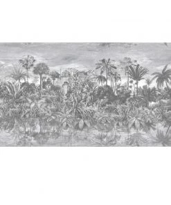 Brand Mckenzie Wallpaper & Paint Tropical Reflections Wallpaper, Black & White