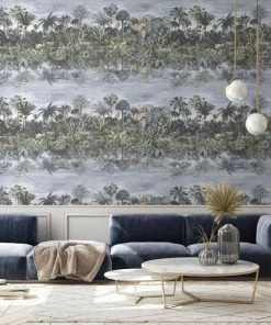 Brand Mckenzie Wallpaper & Paint Tropical Reflections Wallpaper, Green