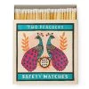Archivist Gallery Two Peacocks Luxury Match Box Square