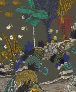 Josephine Munsey Underwater Jungle Wallpaper In Soft Aqua