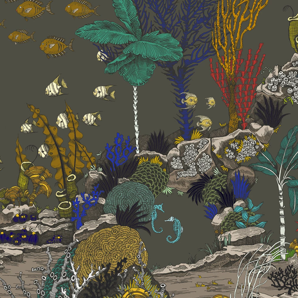 Josephine Munsey Underwater Jungle Wallpaper In Graphite 4 Josephine Munsey Underwater Jungle Wallpaper In Graphite
