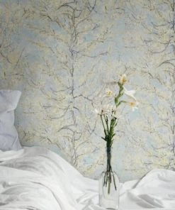 BN Van Gogh Wallpaper Spring Bloom - Soft Blue