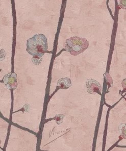 Thedesignyarduk Van Gogh Wallpaper Flowering Plum Orchid Light Brown