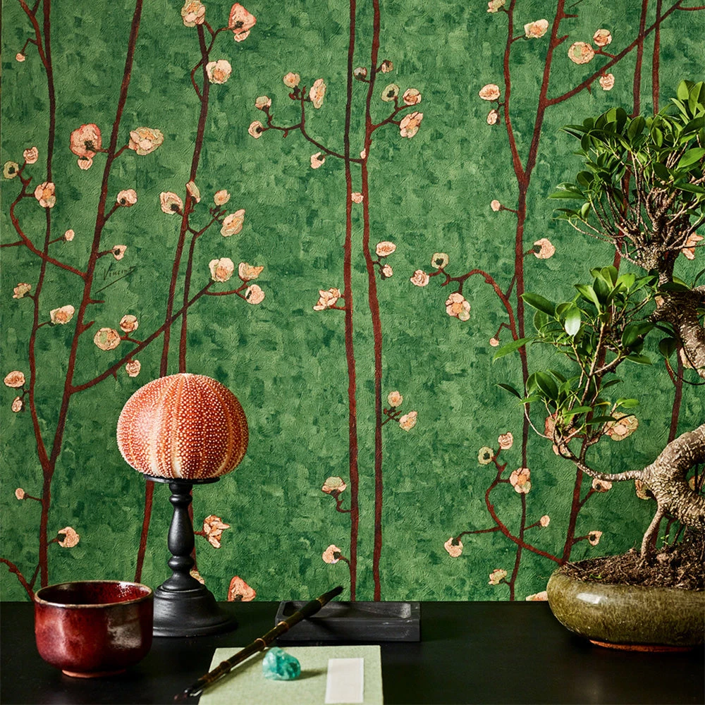 Thedesignyarduk Van Gogh Wallpaper Flowering Plum Orchid Sunlight Cream Les Jardins Royaux 4 Thedesignyarduk Van Gogh Wallpaper Flowering Plum Orchid Sunlight Cream Les Jardins Royaux