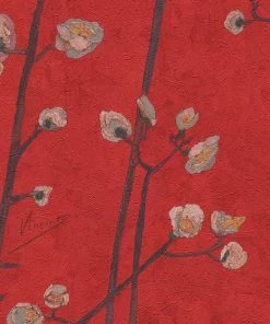 BN Van Gogh Wallpaper Flowering Plum Orchid Sky Blue