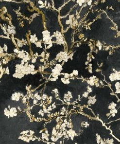 BN Les Jardins Royaux Van Gogh Wallpaper - Almond Blossom Mustard Yellow