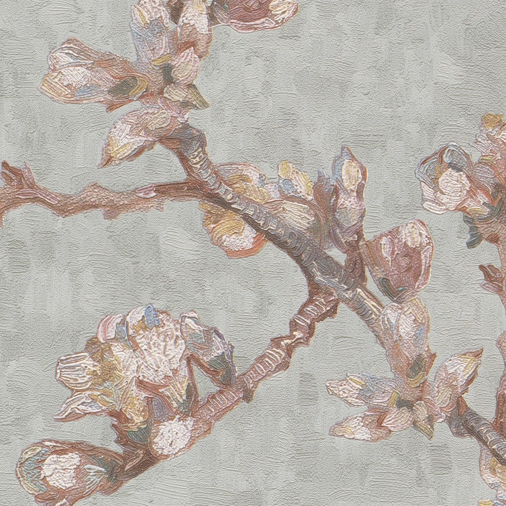 BN Les Jardins Royaux Van Gogh Wallpaper 'Sprig Of Flowering' Almond Blue 3 BN Les Jardins Royaux Van Gogh Wallpaper 'Sprig Of Flowering' Almond Blue