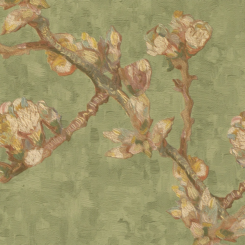 BN Les Jardins Royaux Van Gogh Wallpaper 'Sprig Of Flowering Almond' Spring Green 3 BN Les Jardins Royaux Van Gogh Wallpaper 'Sprig Of Flowering Almond' Spring Green