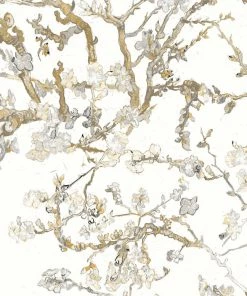 BN Van Gogh Wallpaper - Almond Blossom Smoke