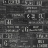 Mind The Gap Vintage Signs Anthracite Wallpaper Les Jardins Royaux