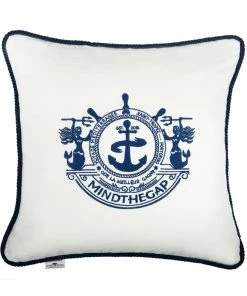 Mind The Gap VOYAGE Linen Embroidered Cushion